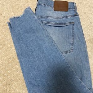 J Crew Size 10/30 button fly fray hem high rise